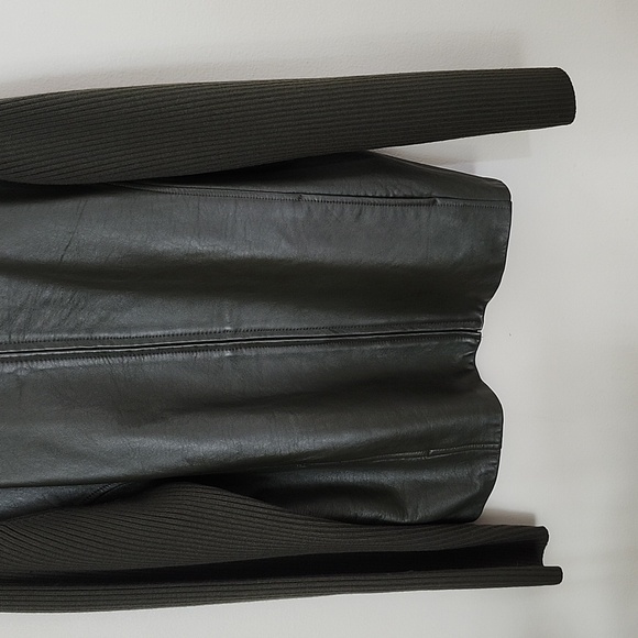 Vintage from the 1990s  wool, leather Sweater jacket by Pendleton - Picture 3 of 10